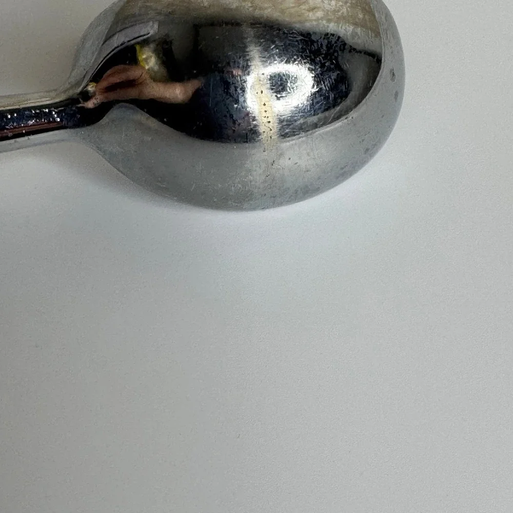 Stainless Steel Ice Cream Scoop with Hanging Loop Silver Tone Metal Kitchen Tool